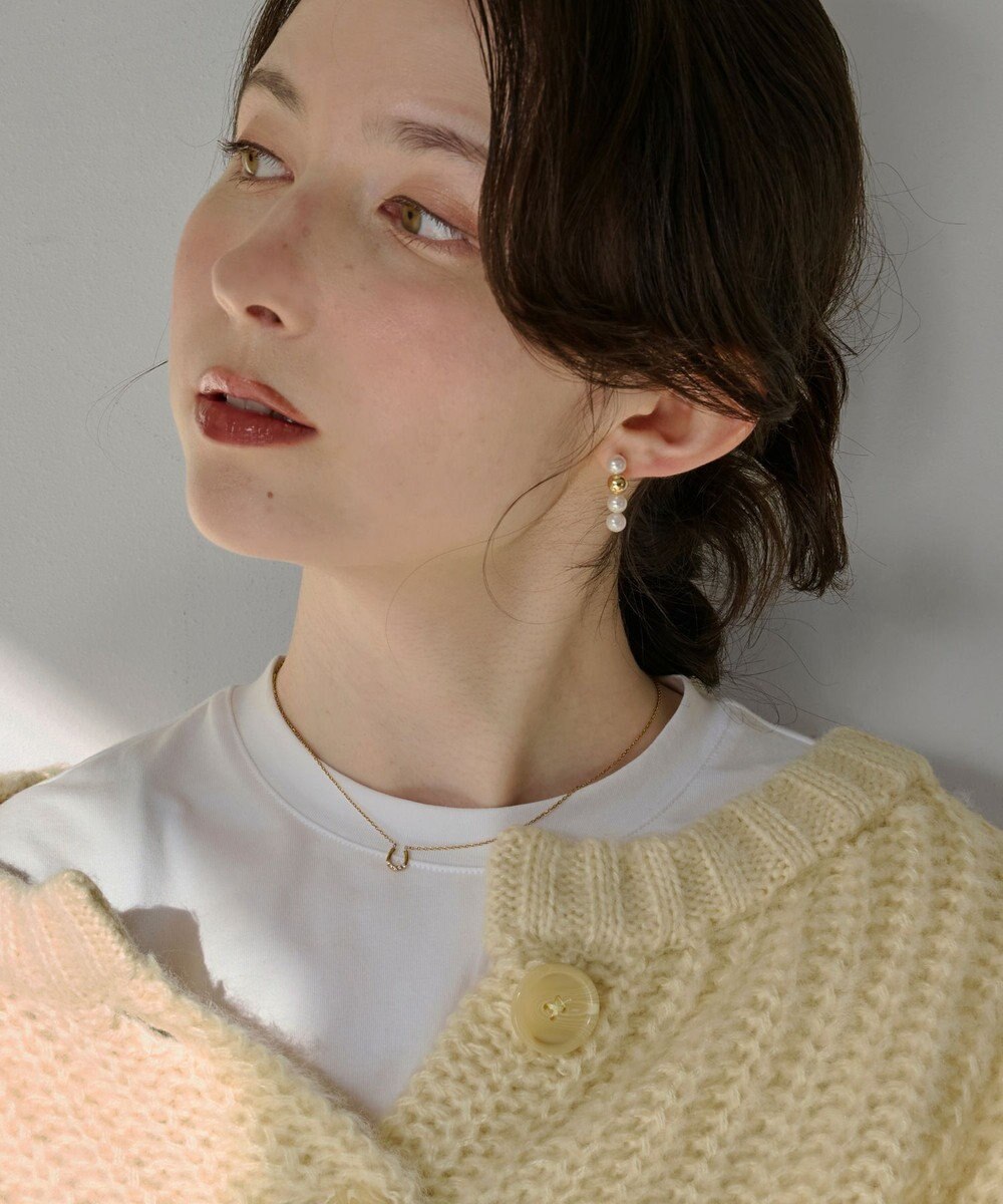 Phoebe 【金属アレルギー対応】ミックスドットピアス　ゴールド/ニッケルフリー/パール 