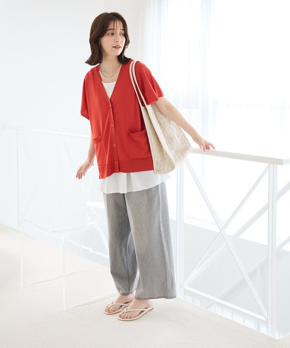 Green Parks フレンチスリーブカーディガン 