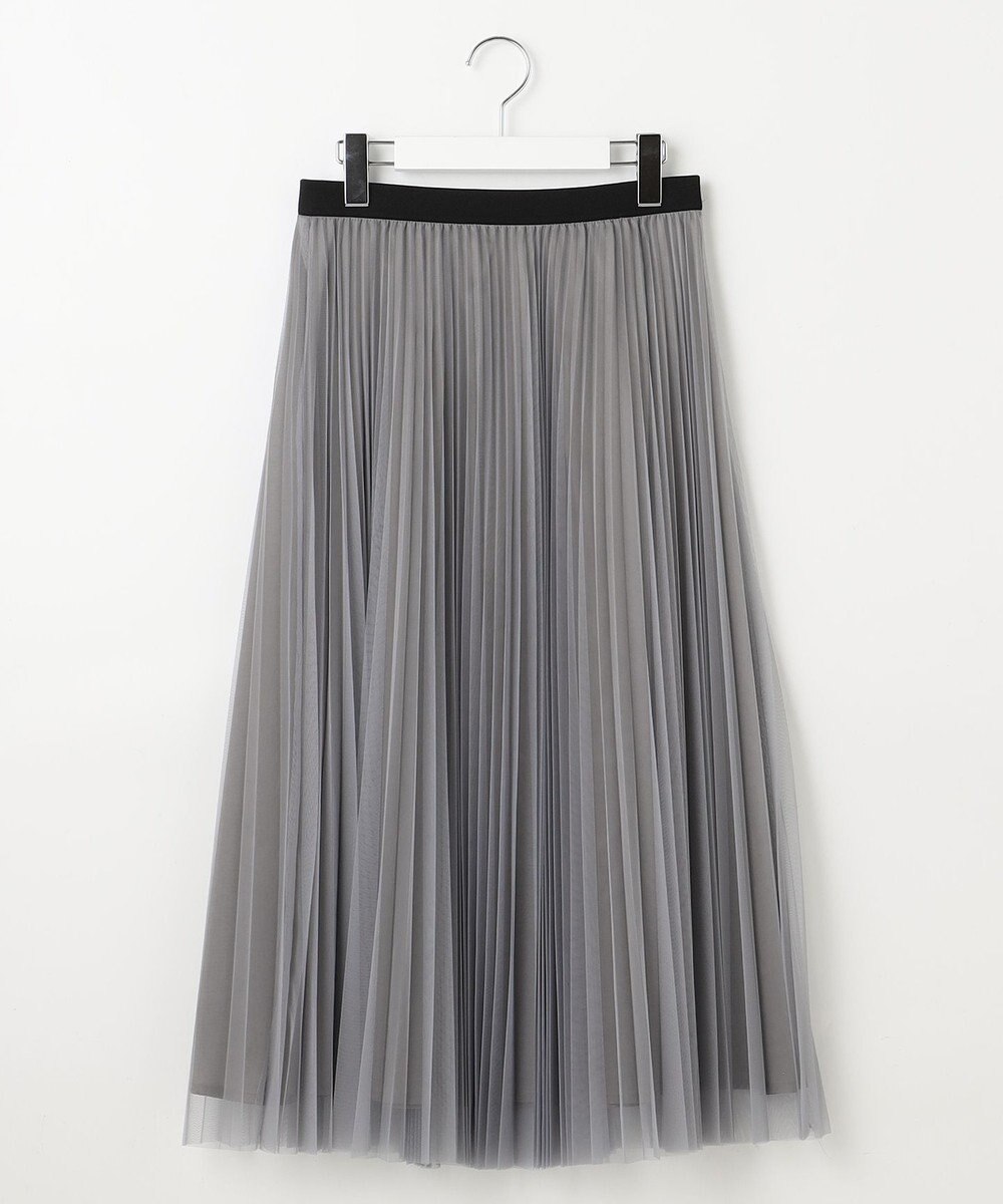 J.PRESS LADIES L 【WEB限定カラーあり・洗える】ハイゲージチュール プリーツ スカート 