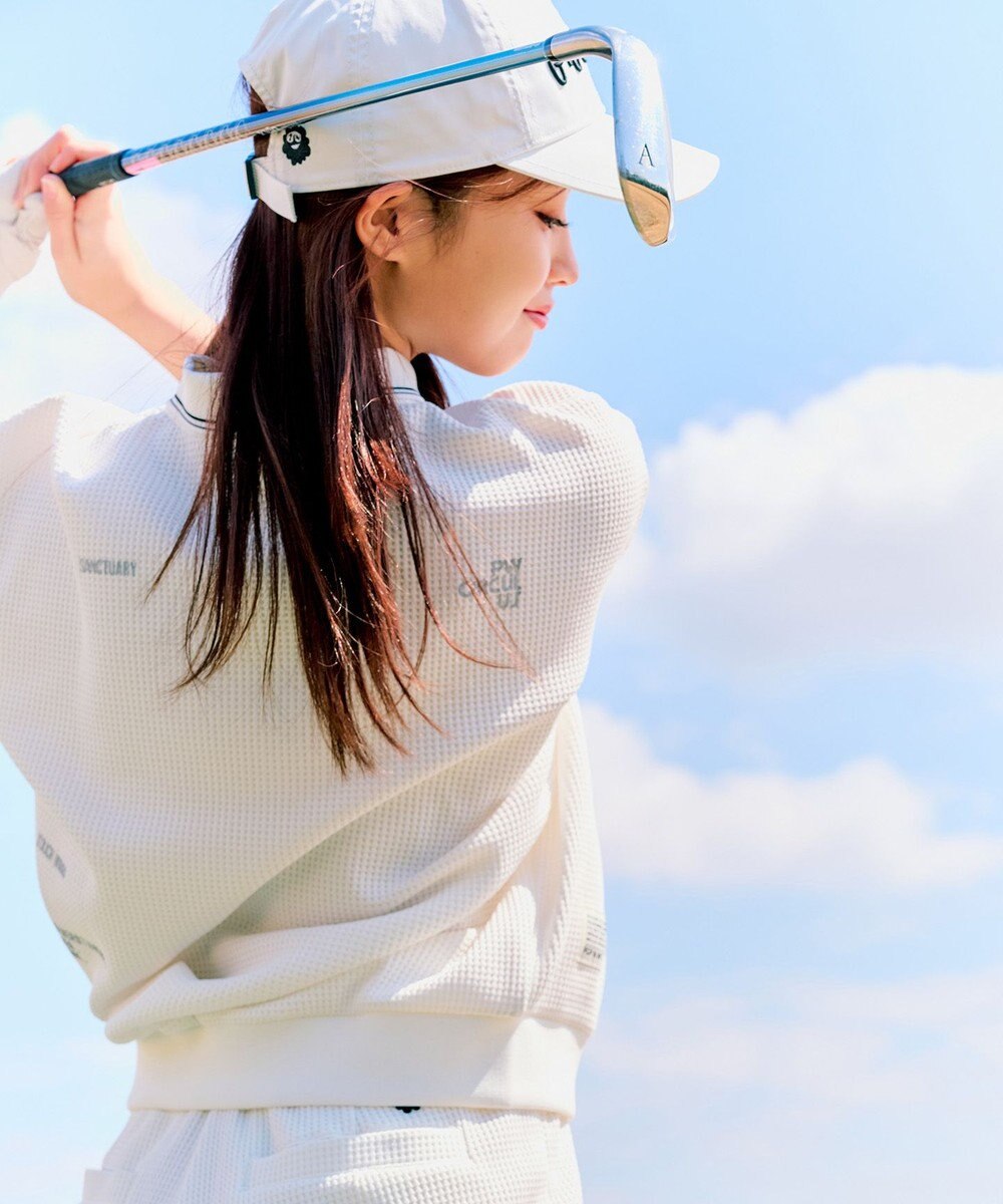 PW CIRCULUS 【WOMEN】ワッフルハーフジップポロ 2026年モデル ゴルフウェア レディース 
