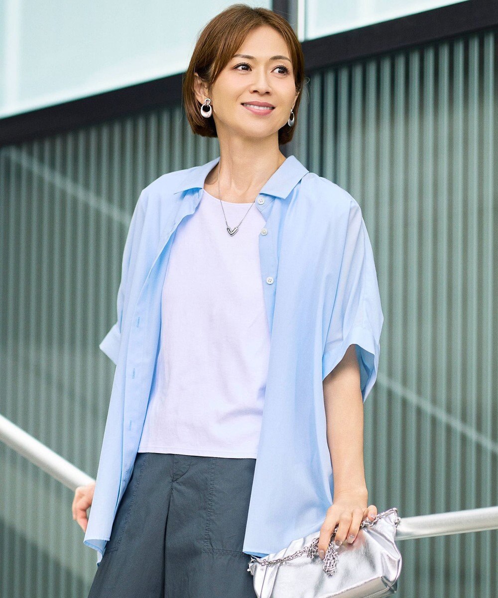 自由区 【カタログ掲載・定番人気・新色追加】リヨセルポプリン ブラウス 