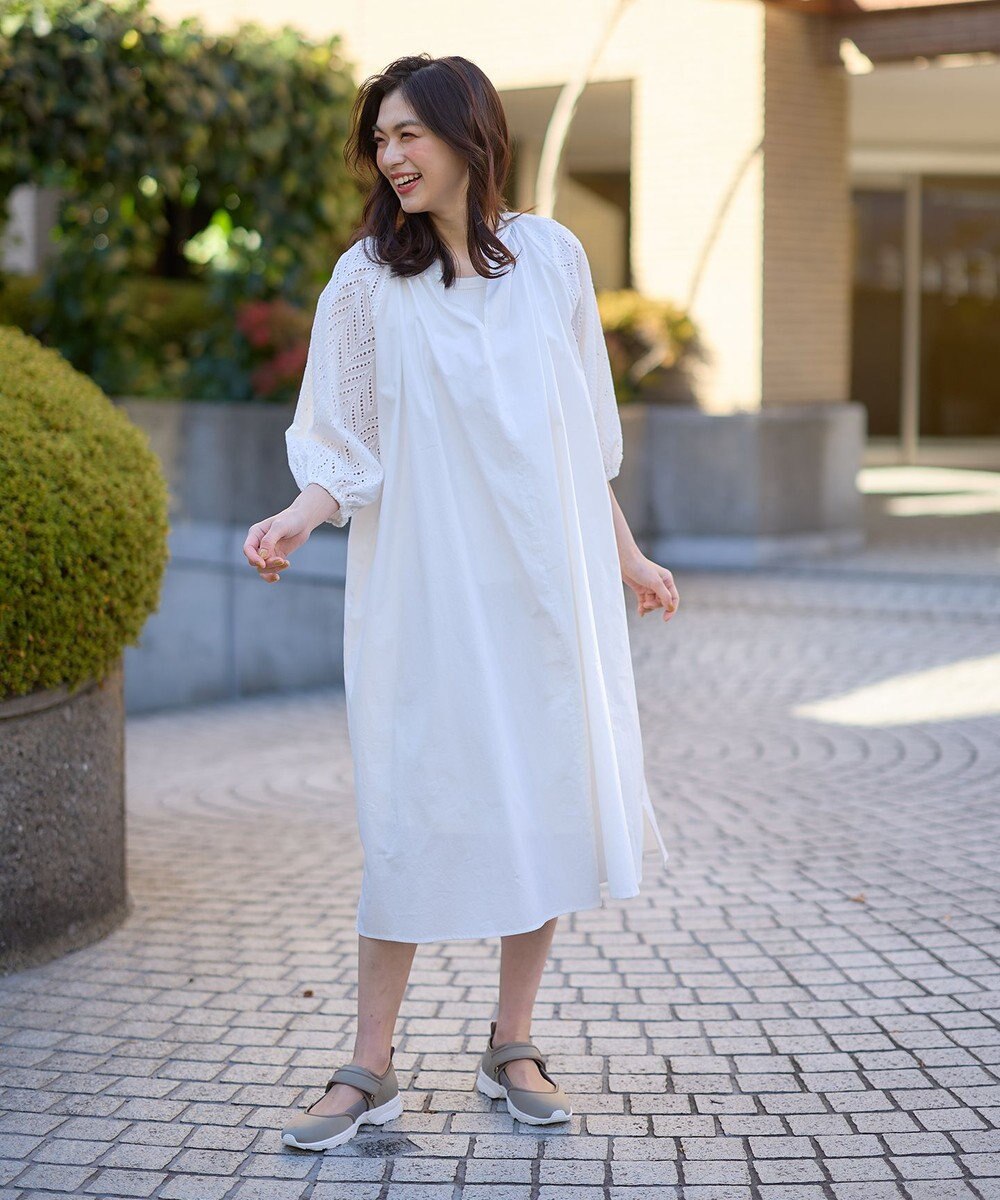 ANY 【ペチコート付】エンブロイダリーワンピース 