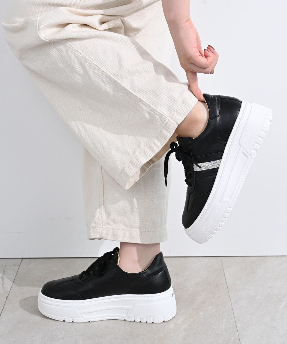 Pointer 日本製 本革ボリューム厚底スニーカー 