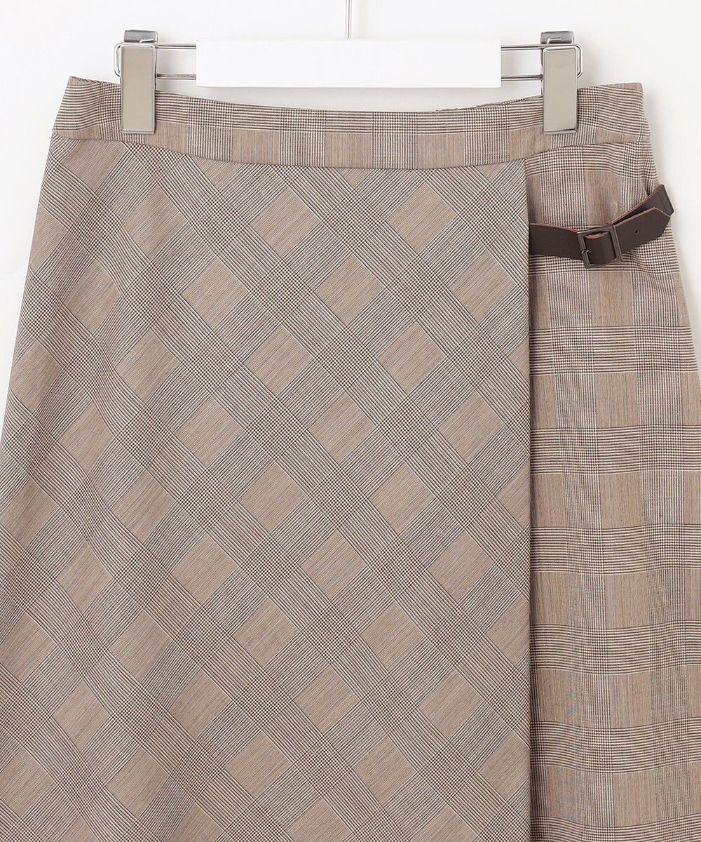 J.PRESS LADIES T/R/Wグレンチェック スカート 