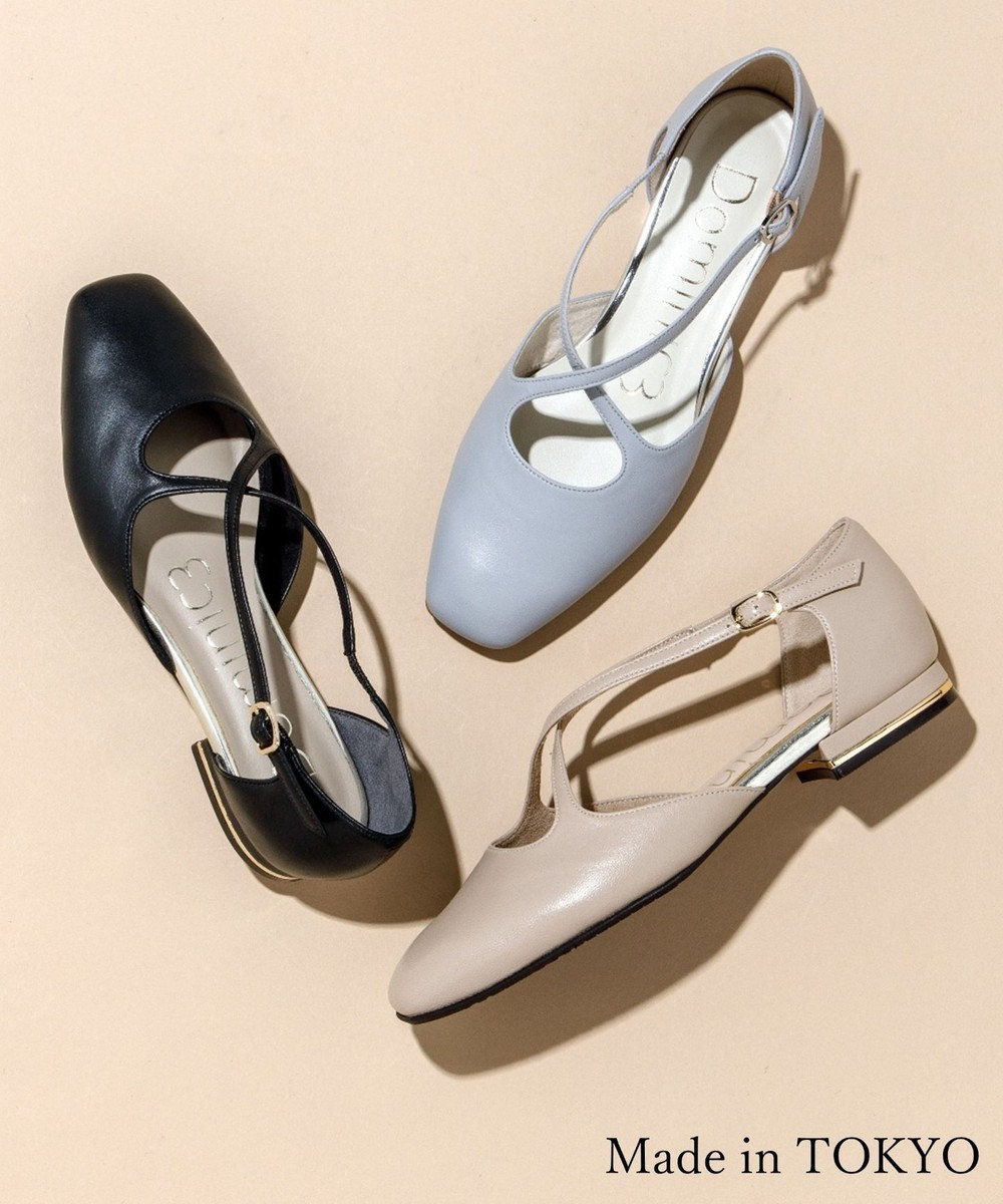 Dominic3 クロスストラップ セパレートパンプス 