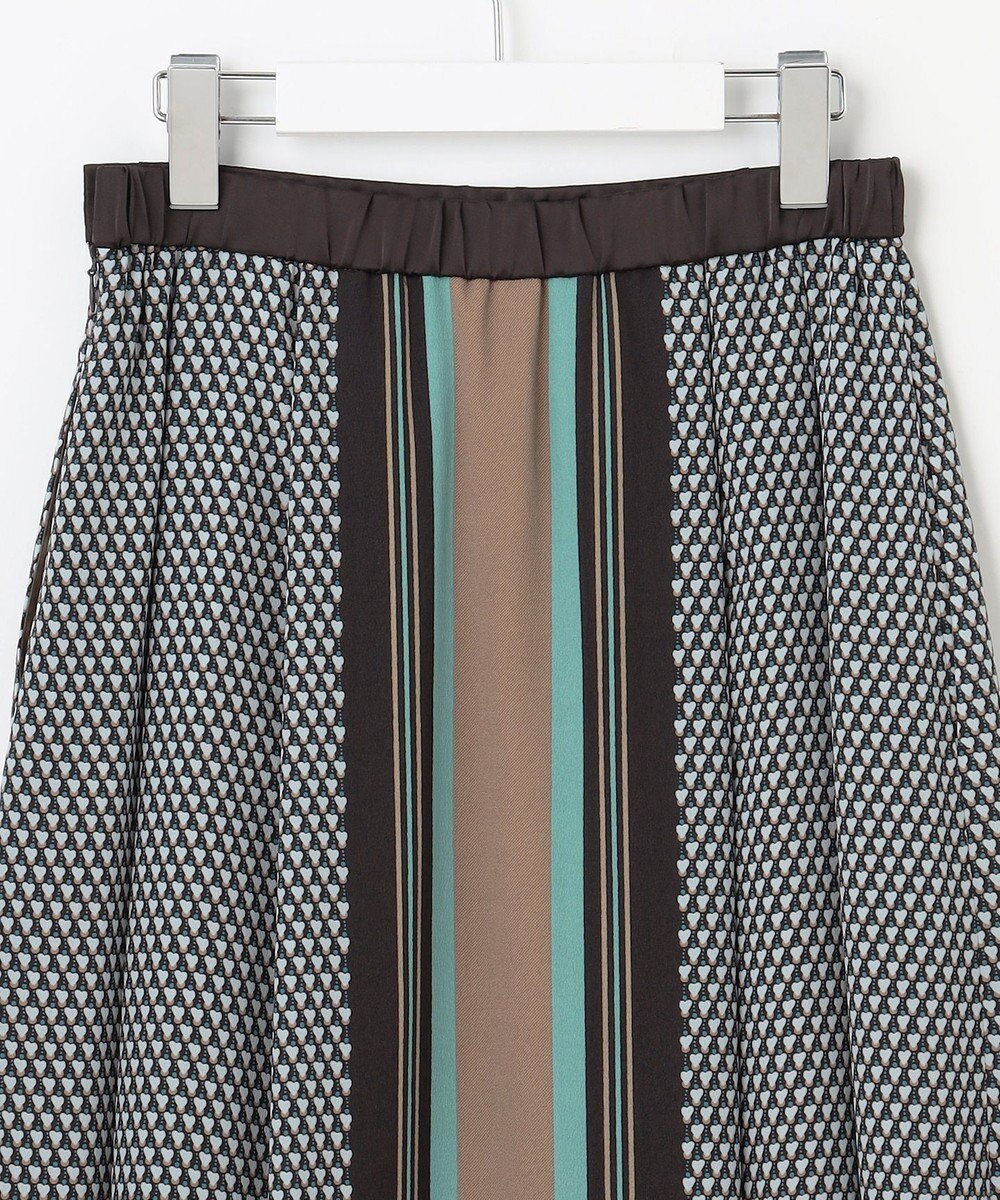 自由区 【洗える】ジオメトリックハートプリント スカート 