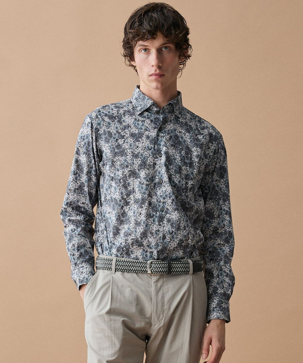 JOSEPH ABBOUD 【リバティ】ブラックレーベル リバティプリントシャツ 