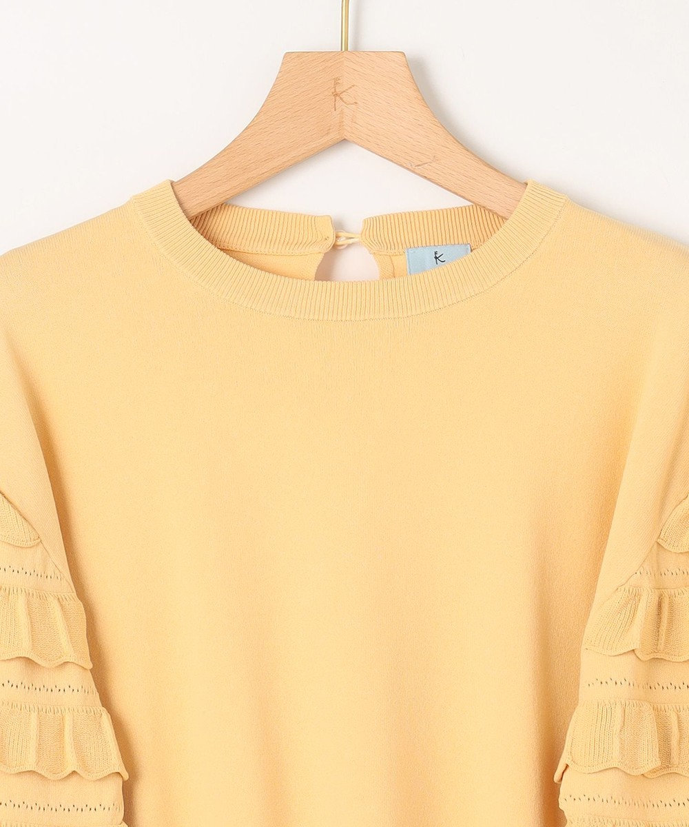 組曲 S 【WEB限定カラーあり】MINA 袖フリルニットプルオーバー 