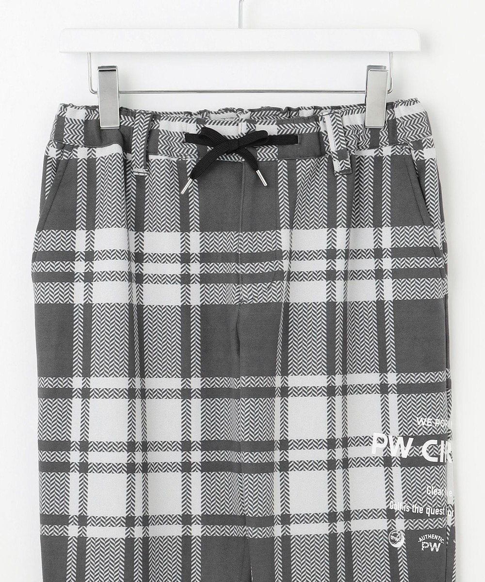 PW CIRCULUS 【MEN】チェック柄 スエードライクテーパードパンツ 