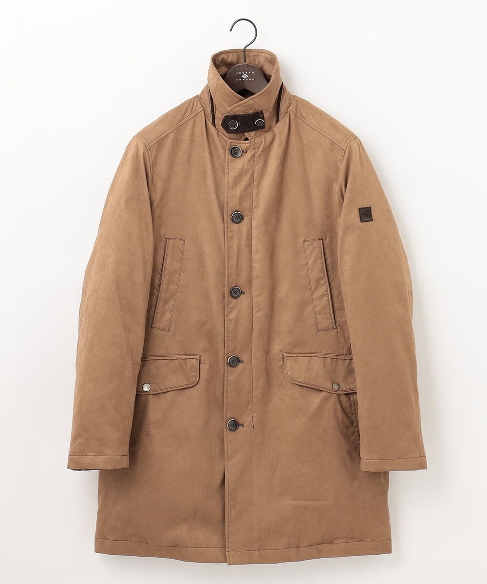 JOSEPH ABBOUD 【キルトレスダウン】ナチュラルダイスウェード ダウンコート 