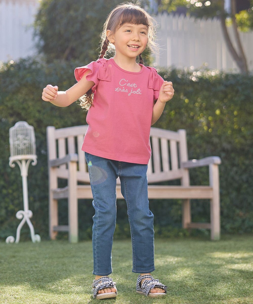 ANY KIDS パール リボン Tシャツ 