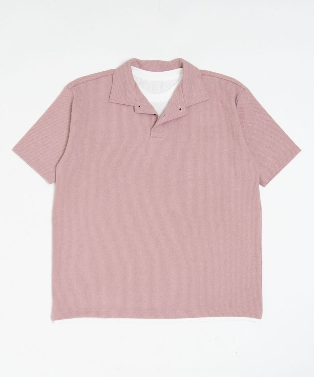 WEGO 【ユニセックス着用ITEM】フェイクレイヤードニットポロシャツ（SS） 