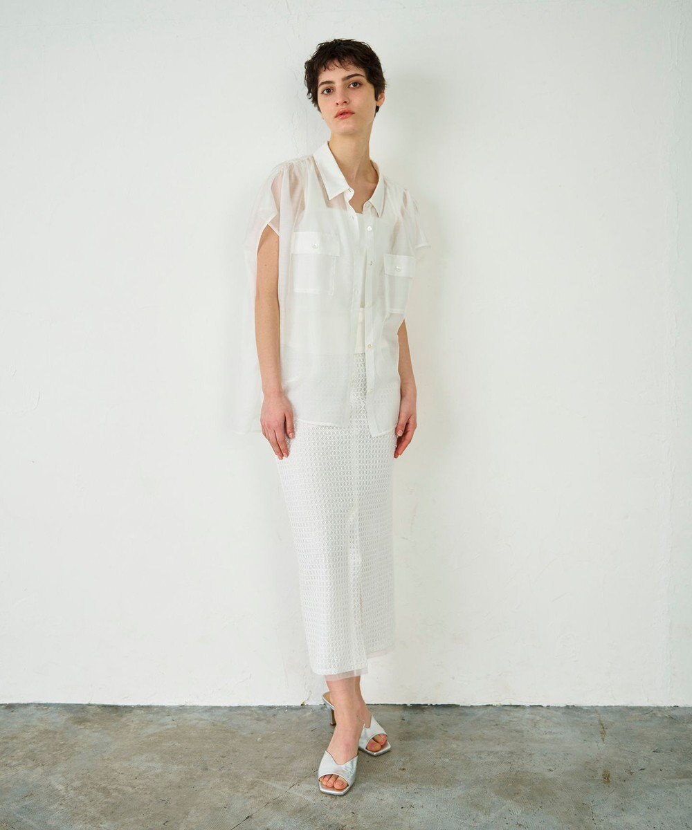 GRACE CONTINENTAL ギャザーシャツ 