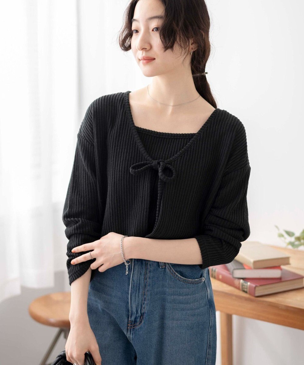 WEGO アンサンブルリボンカーデ 