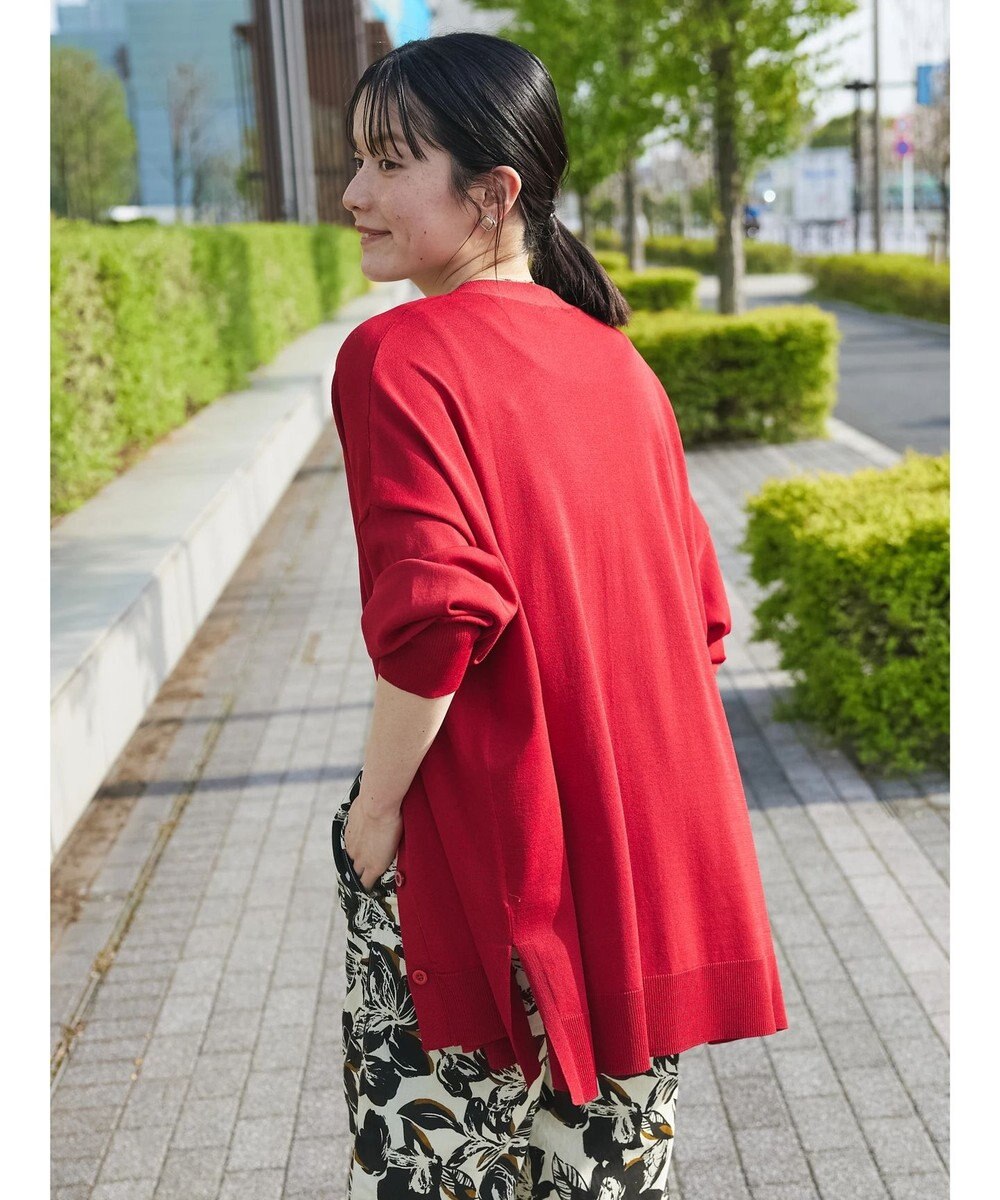 CRAFT STANDARD BOUTIQUE UVカット/接触冷感/マシンウォッシャブル/Vネックビッグニットカーディガン 