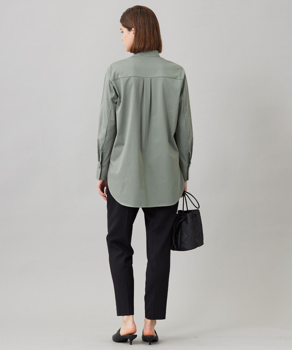 ICB L 【洗える】 ブラウスライクジャージー ロングカットソー 