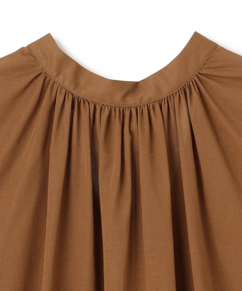 BEIGE， 【洗える】BAC / コットンバックボウタイノースリーブブラウス 