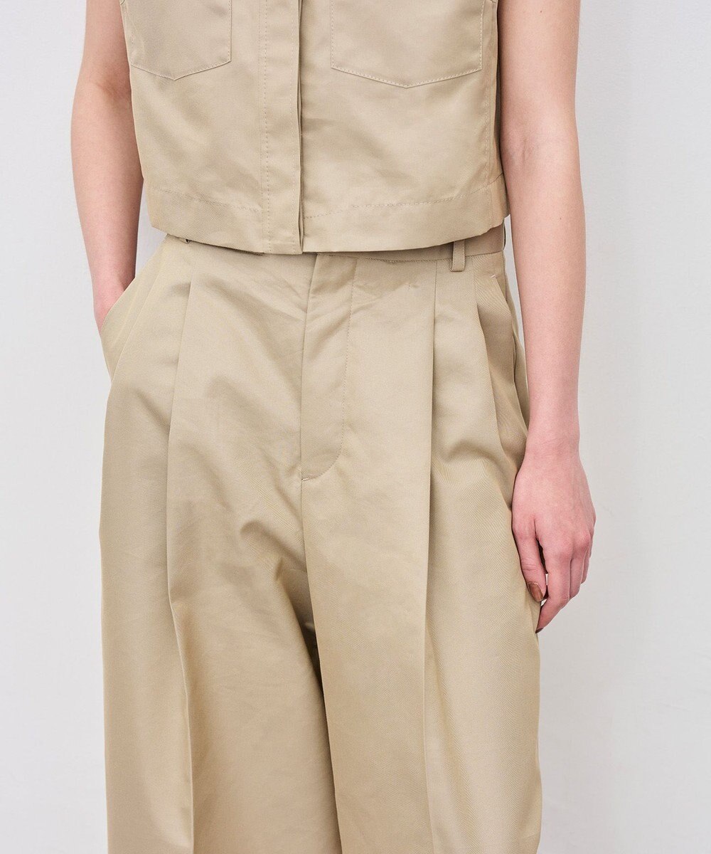 uncrave チノギャバジン ワイドトラウザー 