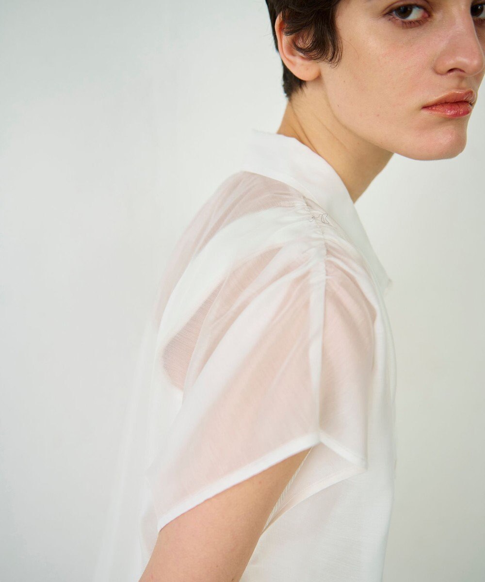 GRACE CONTINENTAL ギャザーシャツ 