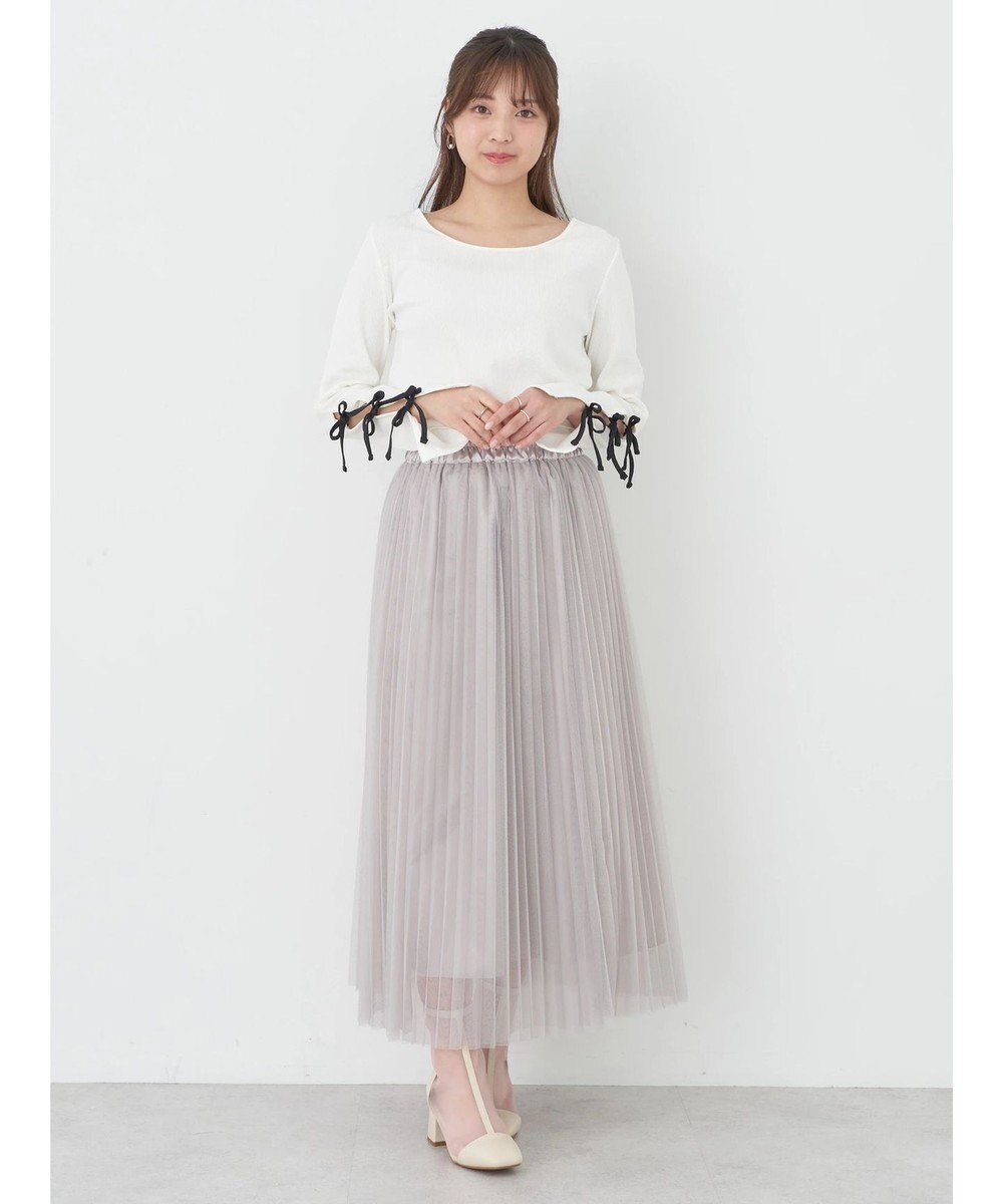 earth music&ecology チュールプリーツスカート 