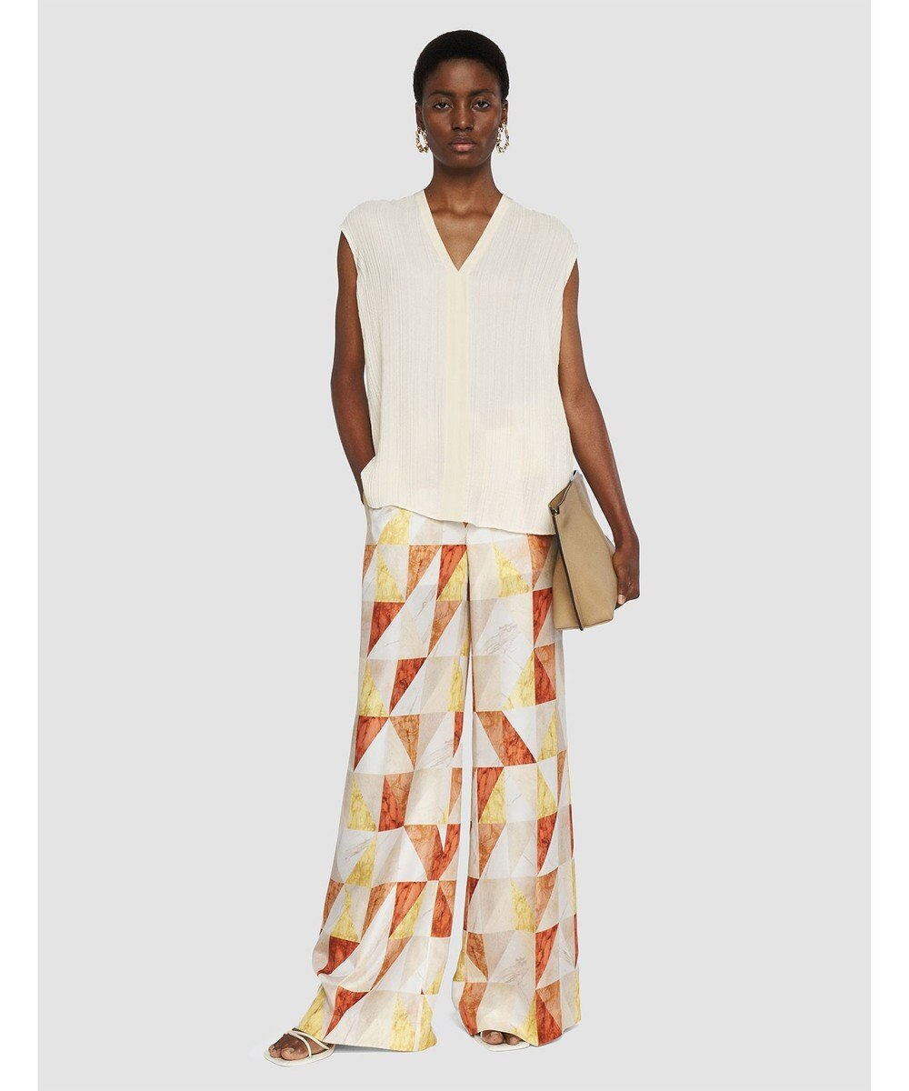 JOSEPH マーブルプリント　シルクトラウザーズ 