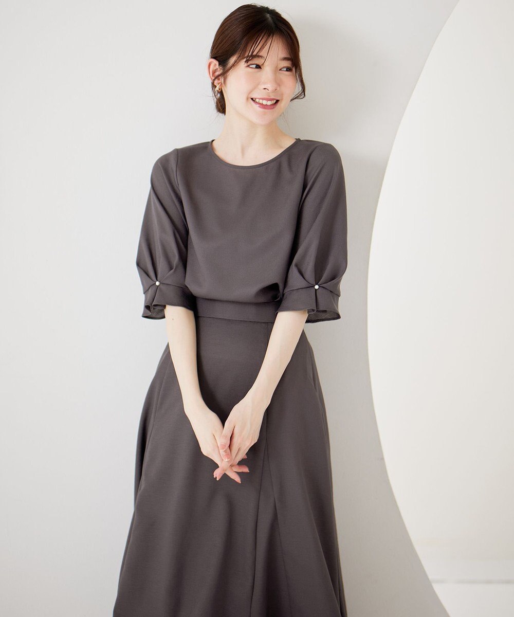 ANY SIS 【速乾・接触冷感】スムージーポリエステル クルーネック ブラウス 