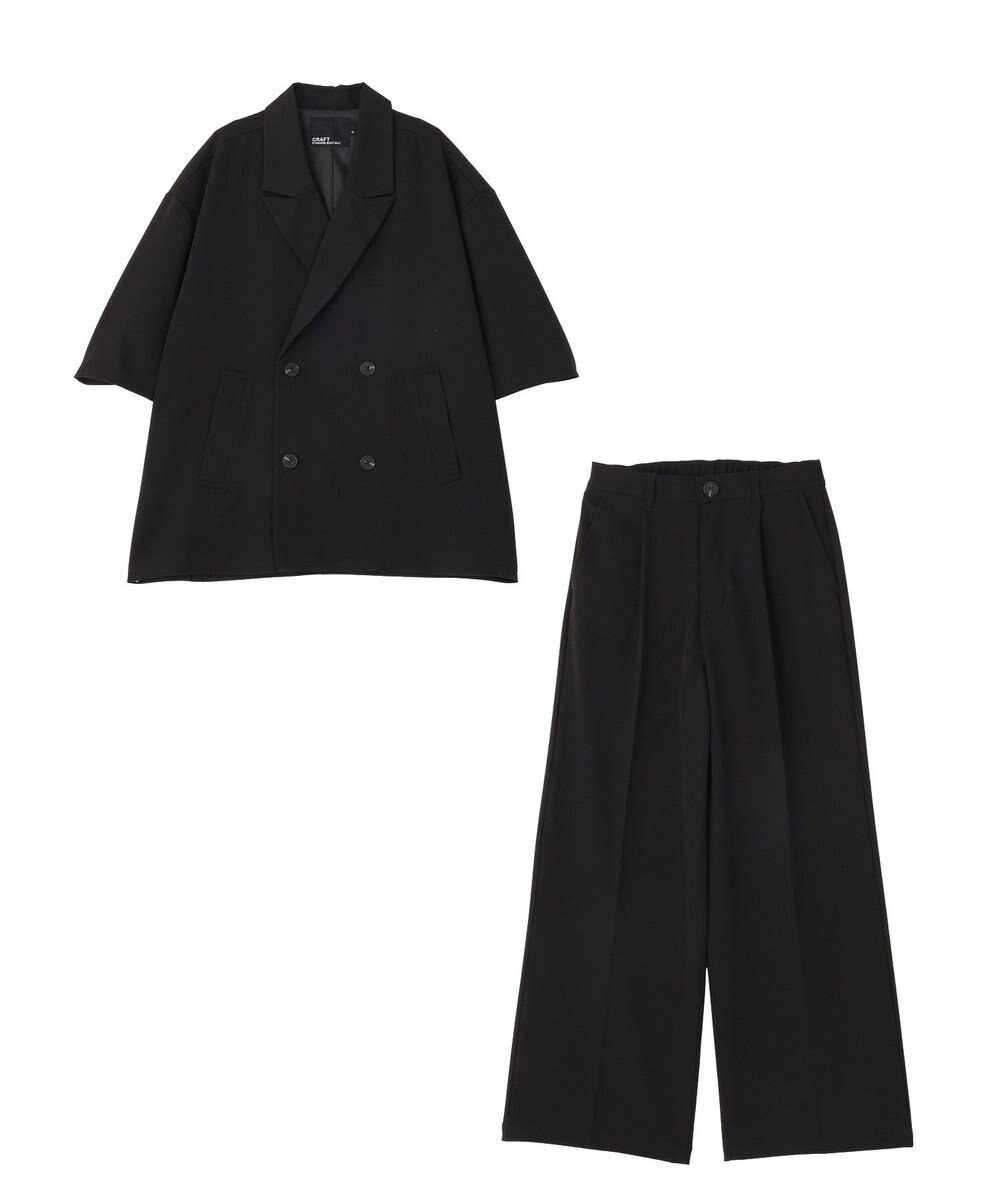 CRAFT STANDARD BOUTIQUE 半袖ダブルテーラードセットアップ 