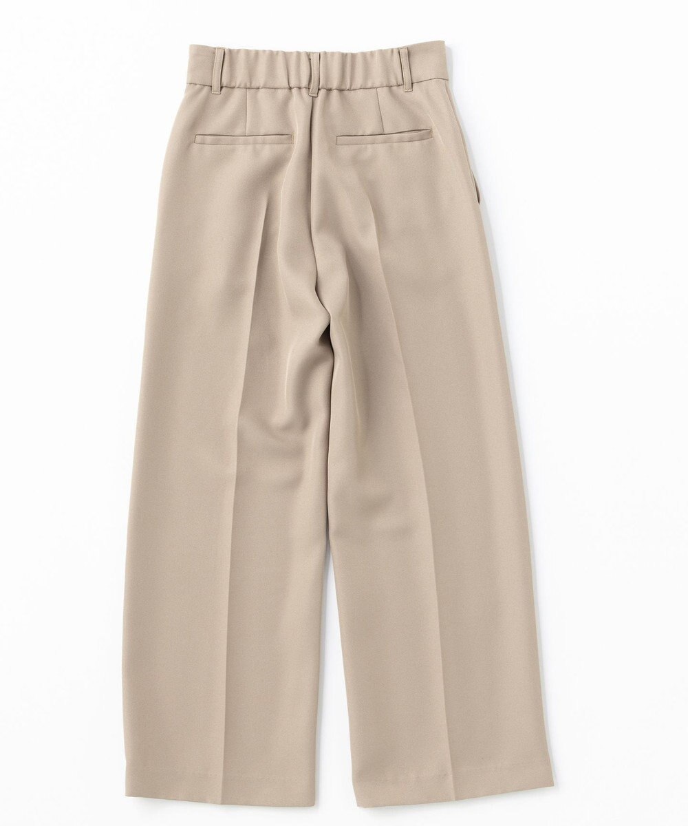 UNFILO ウールライクツイル ワイドパンツ 