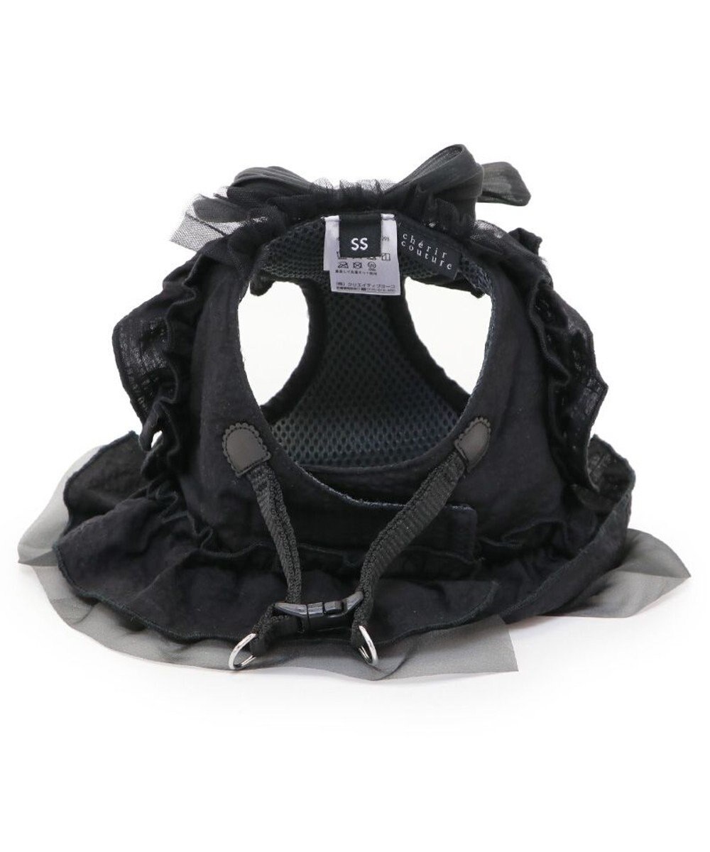 PET PARADISE cherircouture フリフリハーネス 《ブラック》 小型犬 Ｓ 