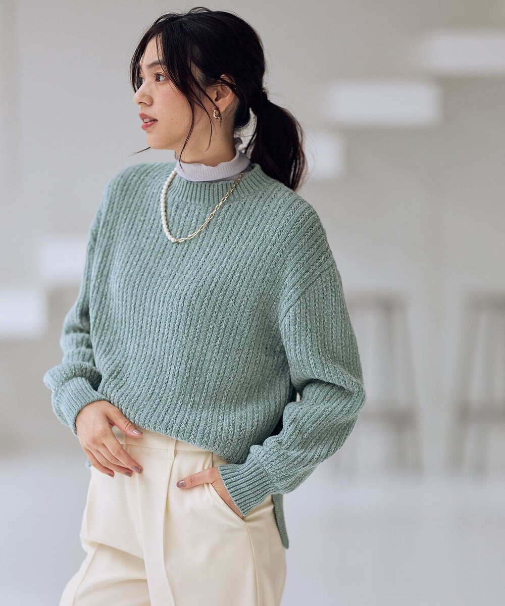 ANY レーシーモールニット 