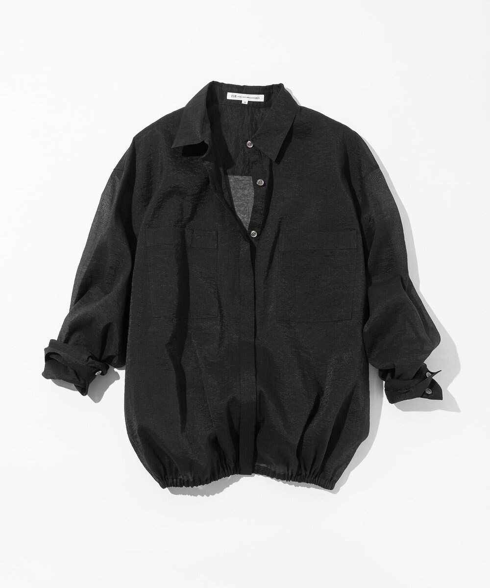 23区 【見上愛さん着用】ナイロンコットンシアーボイル ドロストシャツ 