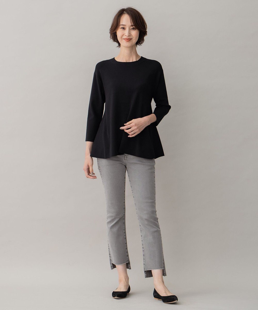 自由区 【XSサイズ～/洗える】365DENIM アンクルフレア パンツ 