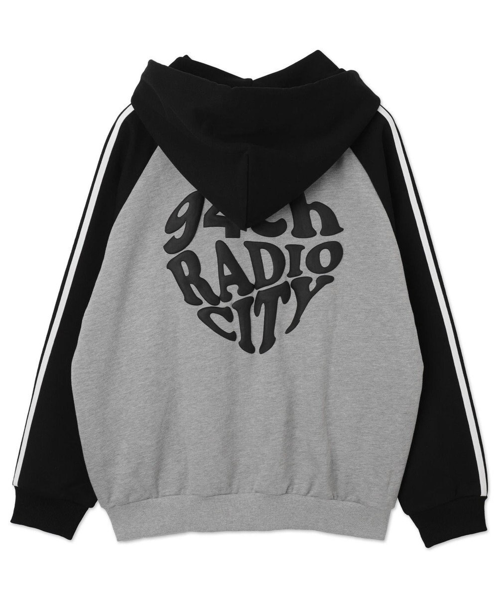 WEGO 【ユニセックス着用ITEM】ラグラングラフィックZIPパーカー 