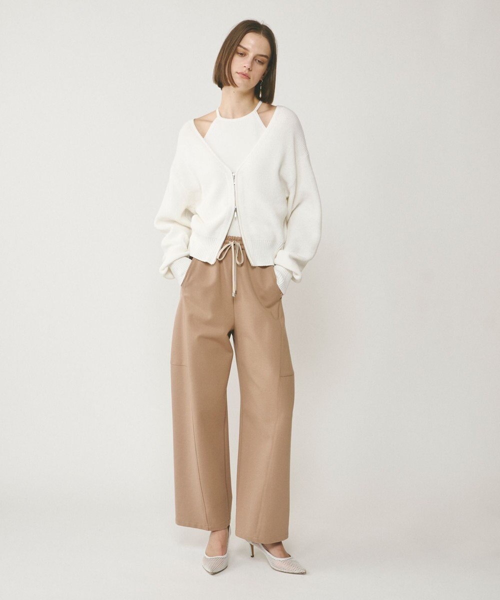 GRACE CONTINENTAL ハイゲージ畦ニットカーディガン 