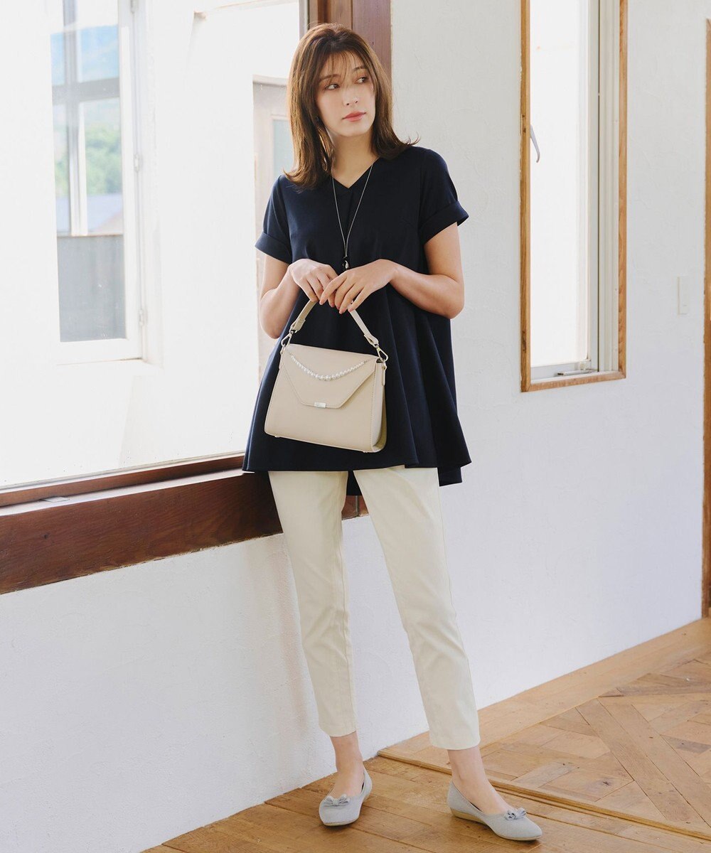 Tiaclasse 【接触冷感・洗える】はき痩せ美脚パンツ 