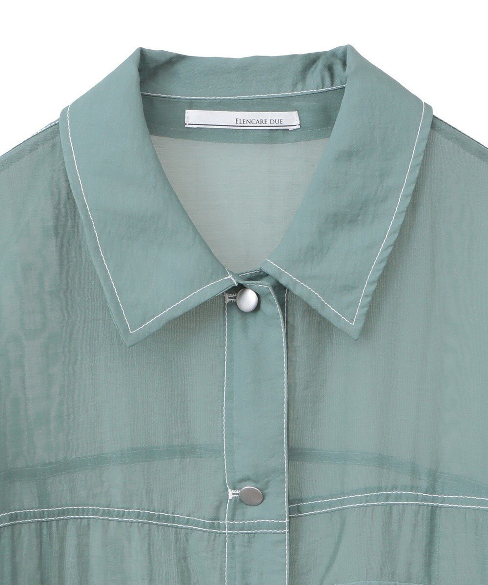 Green Parks ・ＥＬＥＮＣＡＲＥ　ＤＵＥ　カラーステッチシアーＧジャン 