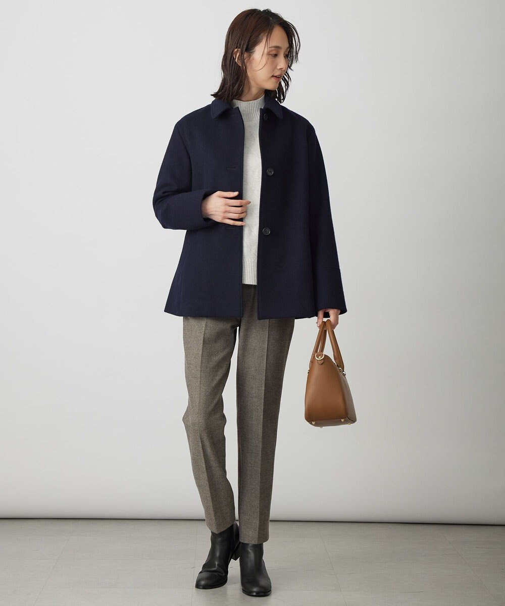 J.PRESS LADIES ショートビーバー ショート丈 ステンカラー コート 