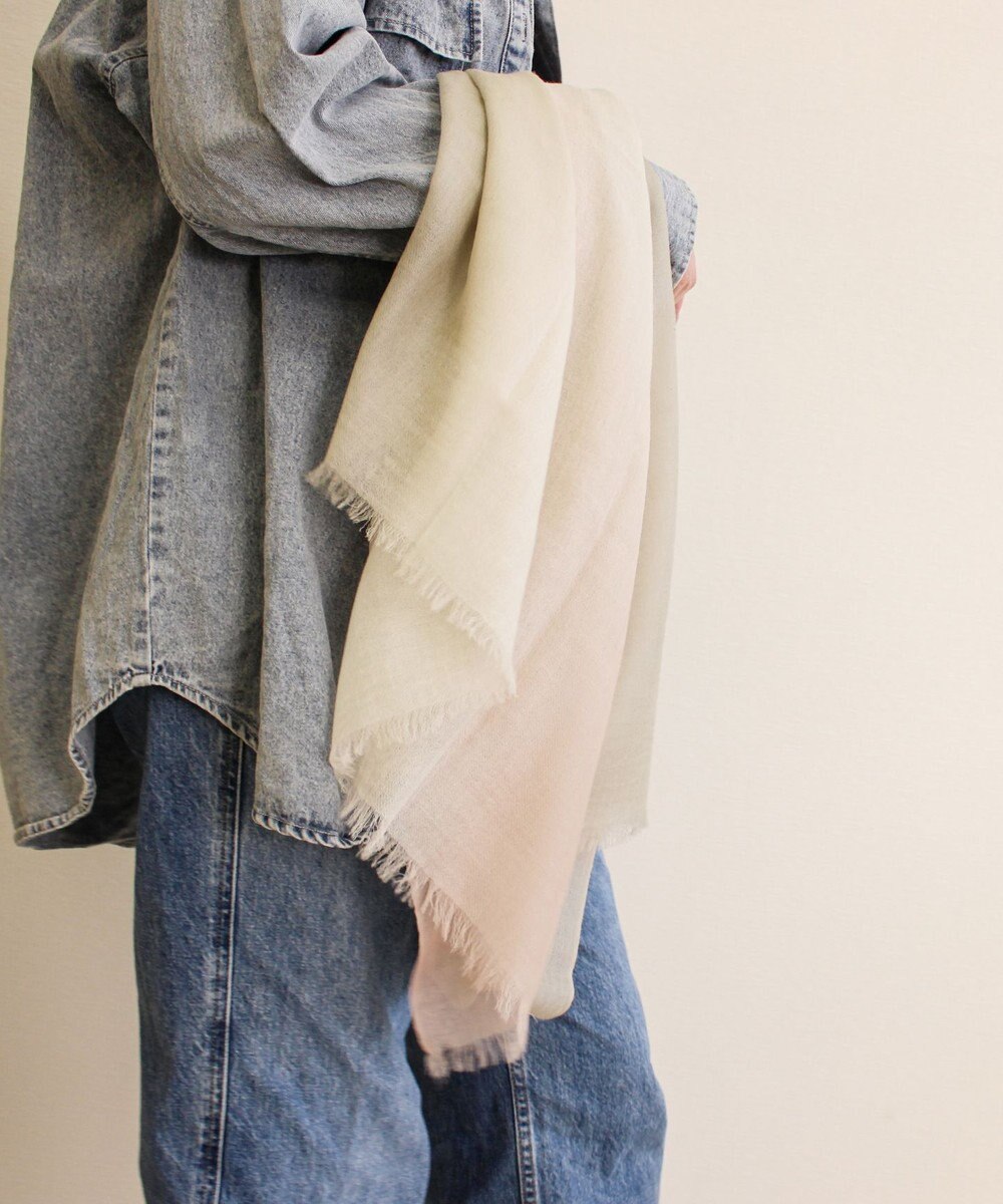 ORuKuBET GRADATION CASHMERE STOLE 