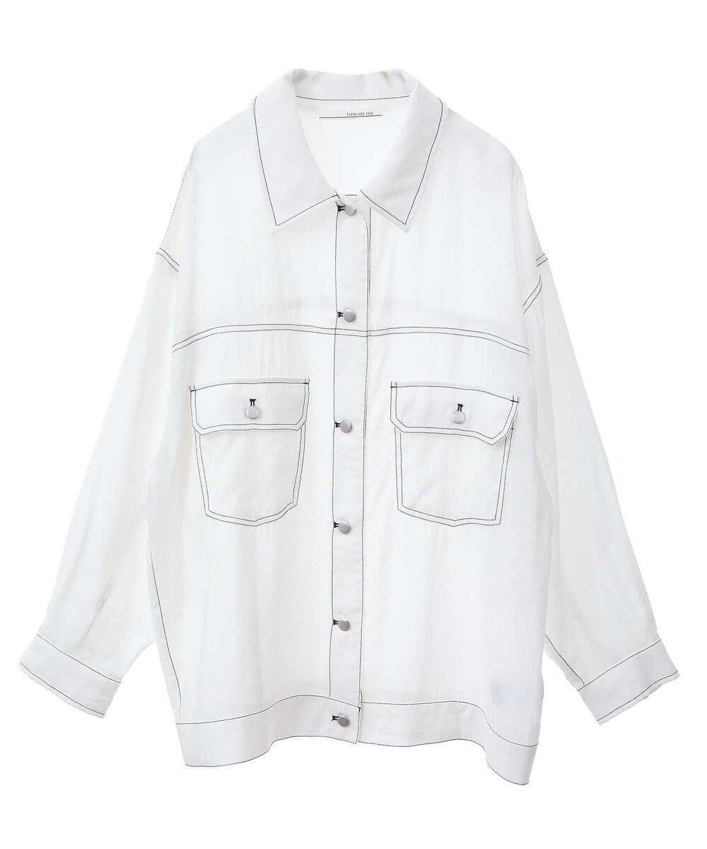 Green Parks ・ＥＬＥＮＣＡＲＥ　ＤＵＥ　カラーステッチシアーＧジャン 