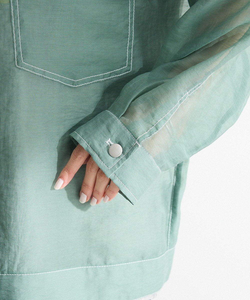 Green Parks ・ＥＬＥＮＣＡＲＥ　ＤＵＥ　カラーステッチシアーＧジャン 