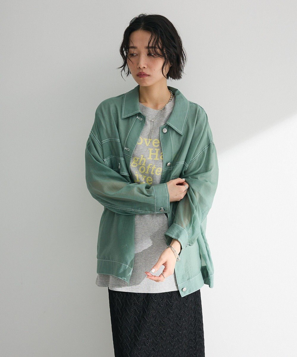 Green Parks ・ＥＬＥＮＣＡＲＥ　ＤＵＥ　カラーステッチシアーＧジャン 