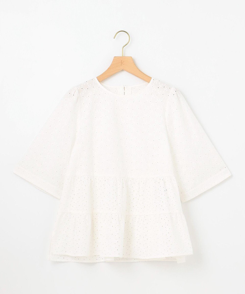 組曲 S エンブロイダリーレースフリル ブラウス 