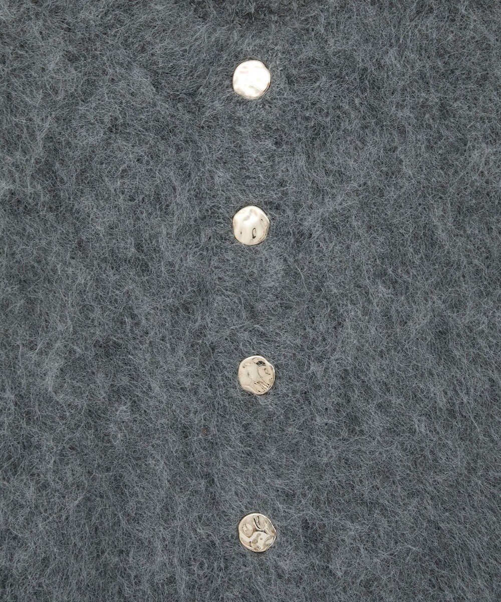 earth music&ecology クルーネックシャギーカーディガン 