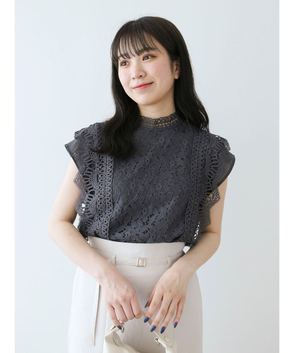 Green Parks ・Ｐｅｔｉｔ　Ｆｌｅｕｒ　フレンチレーシ－ブラウス 