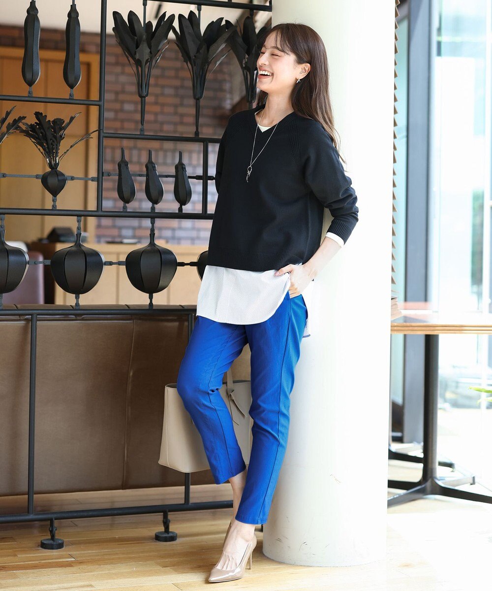 Tiaclasse 【接触冷感・洗える】はき痩せ美脚パンツ 