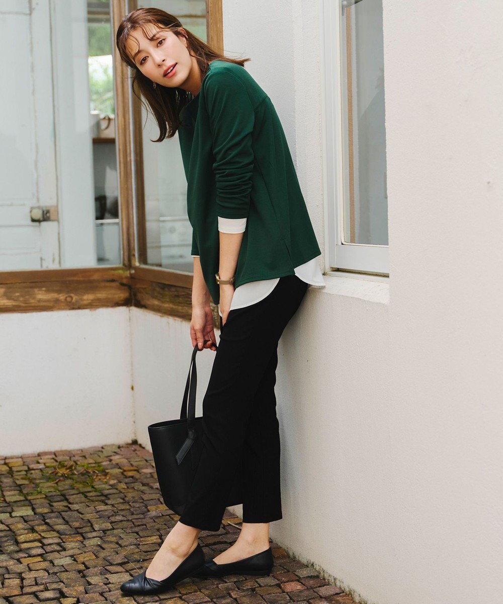 Tiaclasse 【接触冷感・洗える】はき痩せ美脚パンツ 