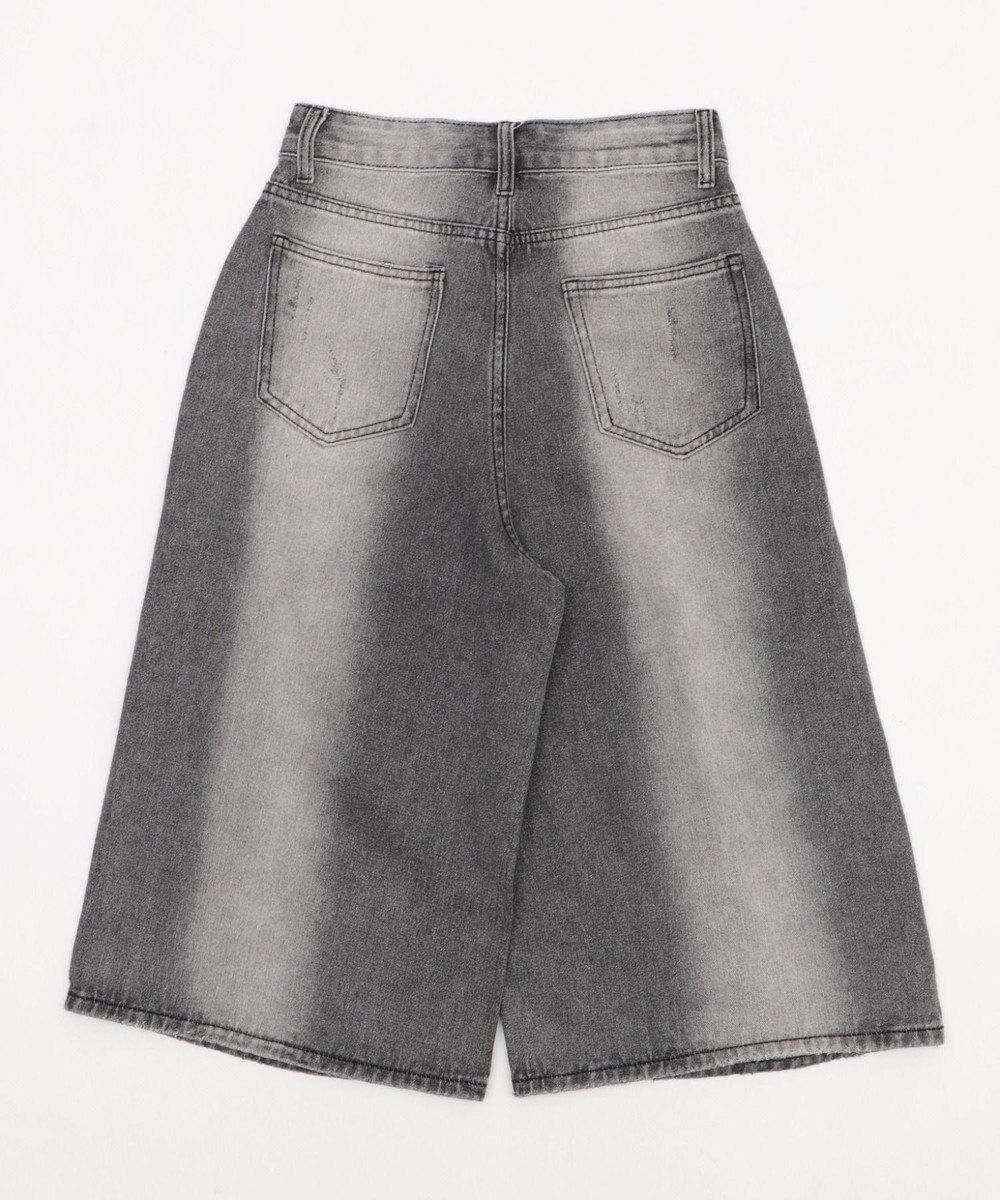 WEGO タイ付きダメージハーフデニムパンツ 