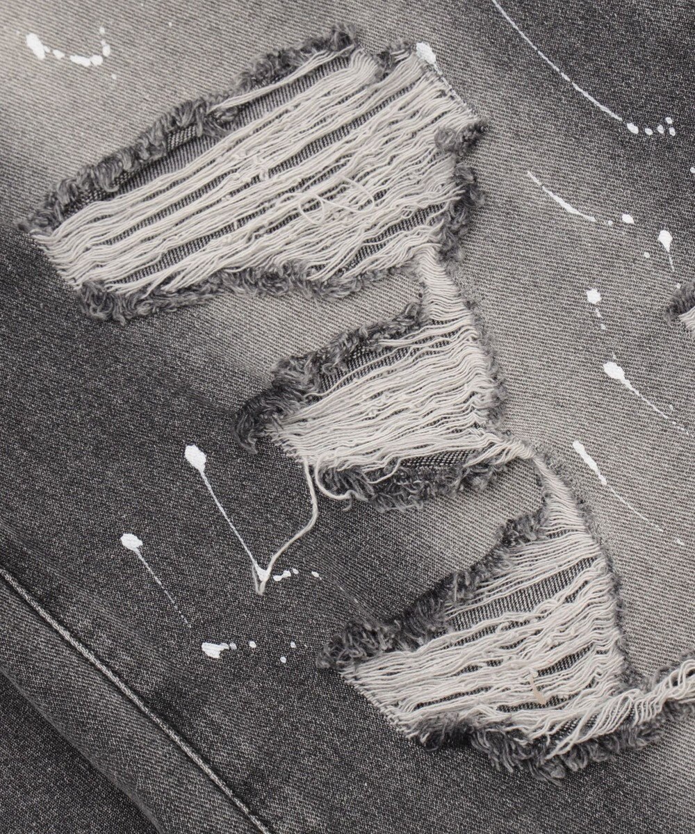 WEGO タイ付きダメージハーフデニムパンツ 