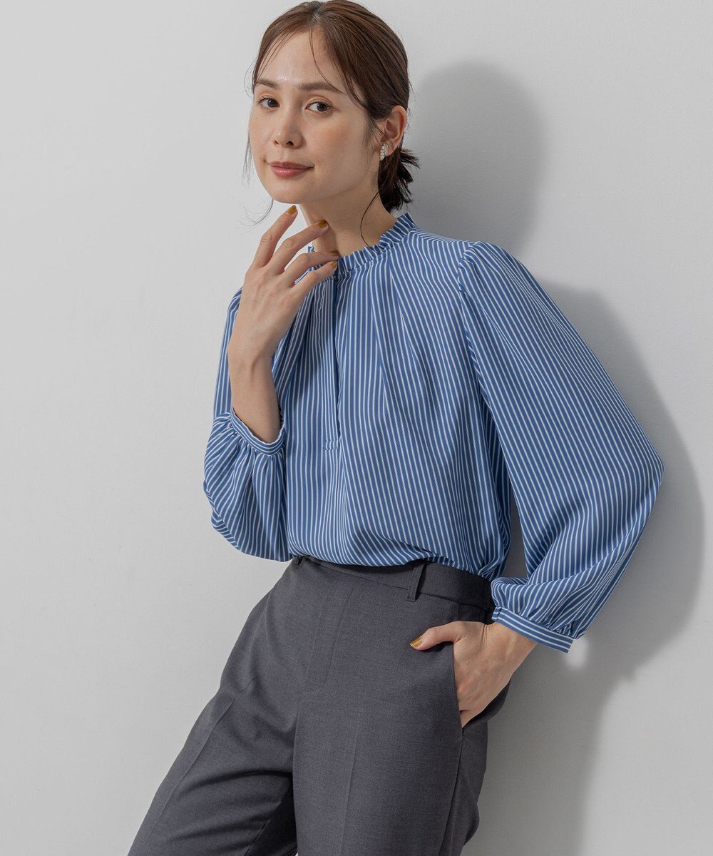 組曲 S ライトデシンフリル襟 ブラウス 