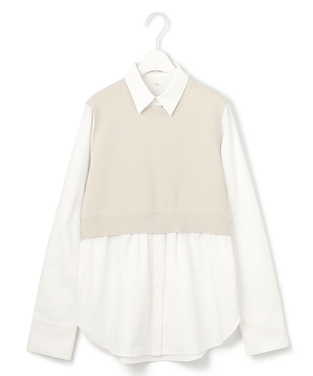 ICB L 【2WAY・洗える】シャツクロスコンビニットプルオーバー 